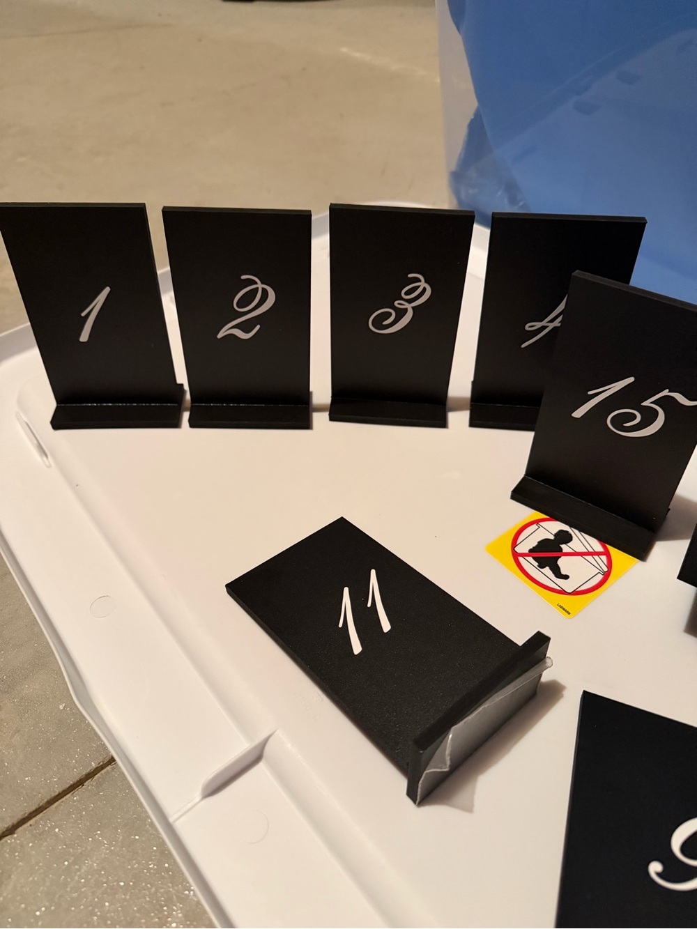 Table numbers